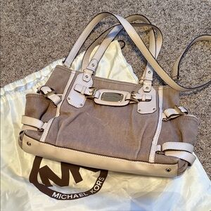 Michael Kors Canvas and Leather Satchel
